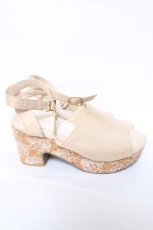 画像4: axes femme POETIQUE / 刺繍ウェッジソールパンプス M ベージュ Y-26-06-03-052-AX-SH-SZ-ZY (4)