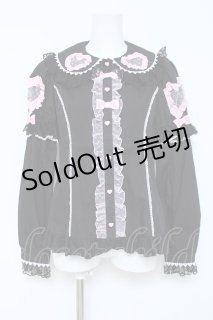 Angelic Pretty / Frill Heart付け袖ブラウス 黒 Y-26-06-03-054-AP-BL
