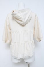 画像2: axes femme / チュール袖ショートパーカー M 生成り Y-26-06-03-064-AX-TO-SZ-ZY (2)