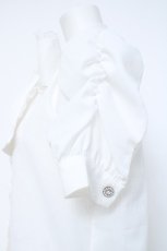 画像3: Ank Rouge / フリルリボンタイパワショルブラウス M シロ Y-26-06-03-066-CA-BL-SZ-ZY (3)