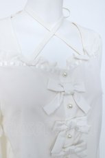 画像3: Ank Rouge / ぐるぐるフレア袖ブラウス M シロ Y-26-06-03-067-CA-BL-SZ-ZY (3)