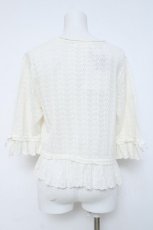 画像3: PINK HOUSE / あじさいモチーフ使いニットボレロ F シロ Y-26-06-03-071-LO-TO-SZ-ZY (3)