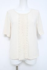 画像1: INGEBORG / フロントピコフリルトップス 9号 生成 Y-26-06-03-091-LO-TO-SZ-ZY (1)