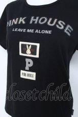 画像3: PINK HOUSE / うさぎワッペン半袖カットソー M 黒 Y-26-06-03-096-LO-TO-SZ-ZY (3)