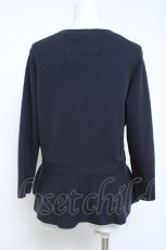 画像3: INGEBORG / ペプラムニットプルオーバー 11号 ネイビー Y-26-06-03-113-LO-TO-SZ-ZY (3)
