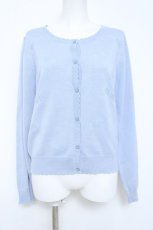 画像1: PINK HOUSE / ランダムロゴ刺繍ニットカーディガン F サックス Y-26-06-03-117-LO-TO-SZ-ZY (1)