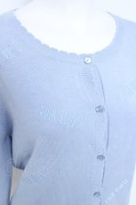 画像3: PINK HOUSE / ランダムロゴ刺繍ニットカーディガン F サックス Y-26-06-03-117-LO-TO-SZ-ZY (3)