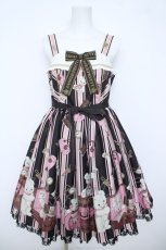 画像1: Angelic Pretty / Travelくまちゃん襟付きジャンパースカート  黒 Y-26-06-03-135-AP-OP-SZ-ZY (1)