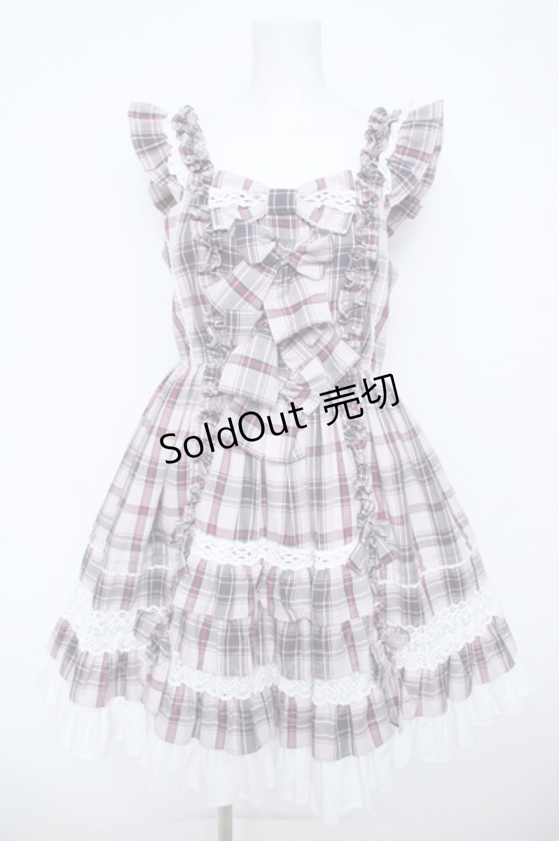 画像1: Angelic Pretty / Sweetフリルジャンパースカート(タータン)  ピンク Y-26-06-03-136-AP-OP-SZ-ZY (1)