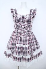 画像1: Angelic Pretty / Sweetフリルジャンパースカート(タータン)  ピンク Y-26-06-03-136-AP-OP-SZ-ZY (1)