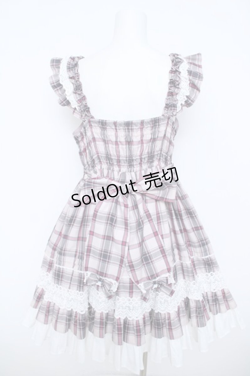 画像2: Angelic Pretty / Sweetフリルジャンパースカート(タータン)  ピンク Y-26-06-03-136-AP-OP-SZ-ZY (2)