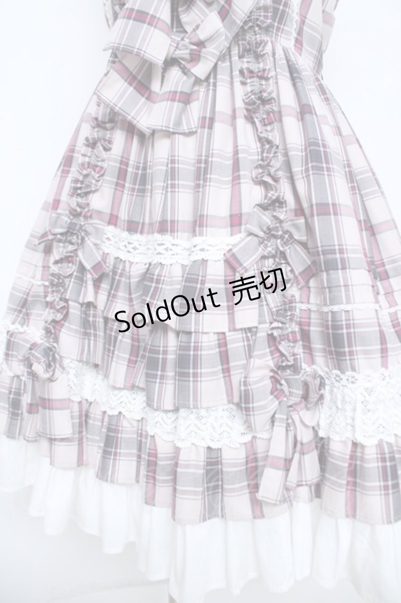 画像4: Angelic Pretty / Sweetフリルジャンパースカート(タータン)  ピンク Y-26-06-03-136-AP-OP-SZ-ZY (4)
