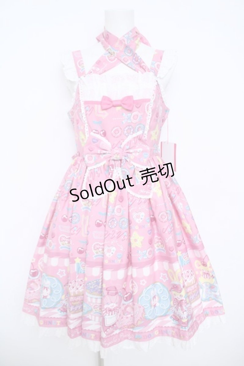 画像1: Angelic Pretty / Toy's Donut Dinerジャンパースカート  ピンク Y-26-06-03-138-AP-OP-SZ-ZY (1)