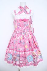 画像1: Angelic Pretty / Toy's Donut Dinerジャンパースカート  ピンク Y-26-06-03-138-AP-OP-SZ-ZY (1)