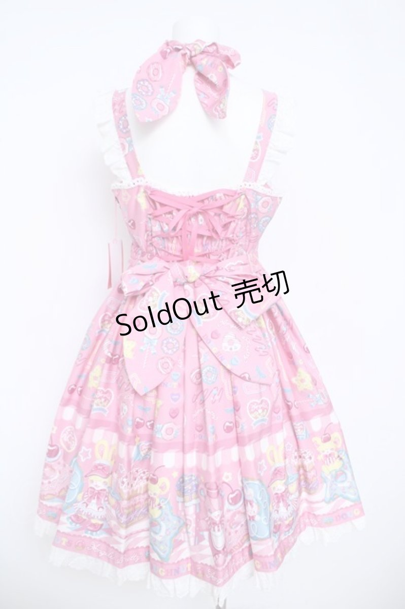 画像2: Angelic Pretty / Toy's Donut Dinerジャンパースカート  ピンク Y-26-06-03-138-AP-OP-SZ-ZY (2)