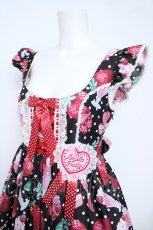 画像3: Angelic Pretty / Fresh Strawberry Diner ジャンパースカート  黒 Y-26-06-03-139-AP-OP-SZ-ZY (3)