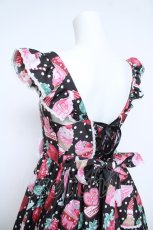 画像5: Angelic Pretty / Fresh Strawberry Diner ジャンパースカート  黒 Y-26-06-03-139-AP-OP-SZ-ZY (5)
