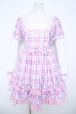画像1: Angelic Pretty / Sprinkle Heart Tartanワンピース  白 Y-26-06-03-142-AP-OP-SZ-ZY (1)
