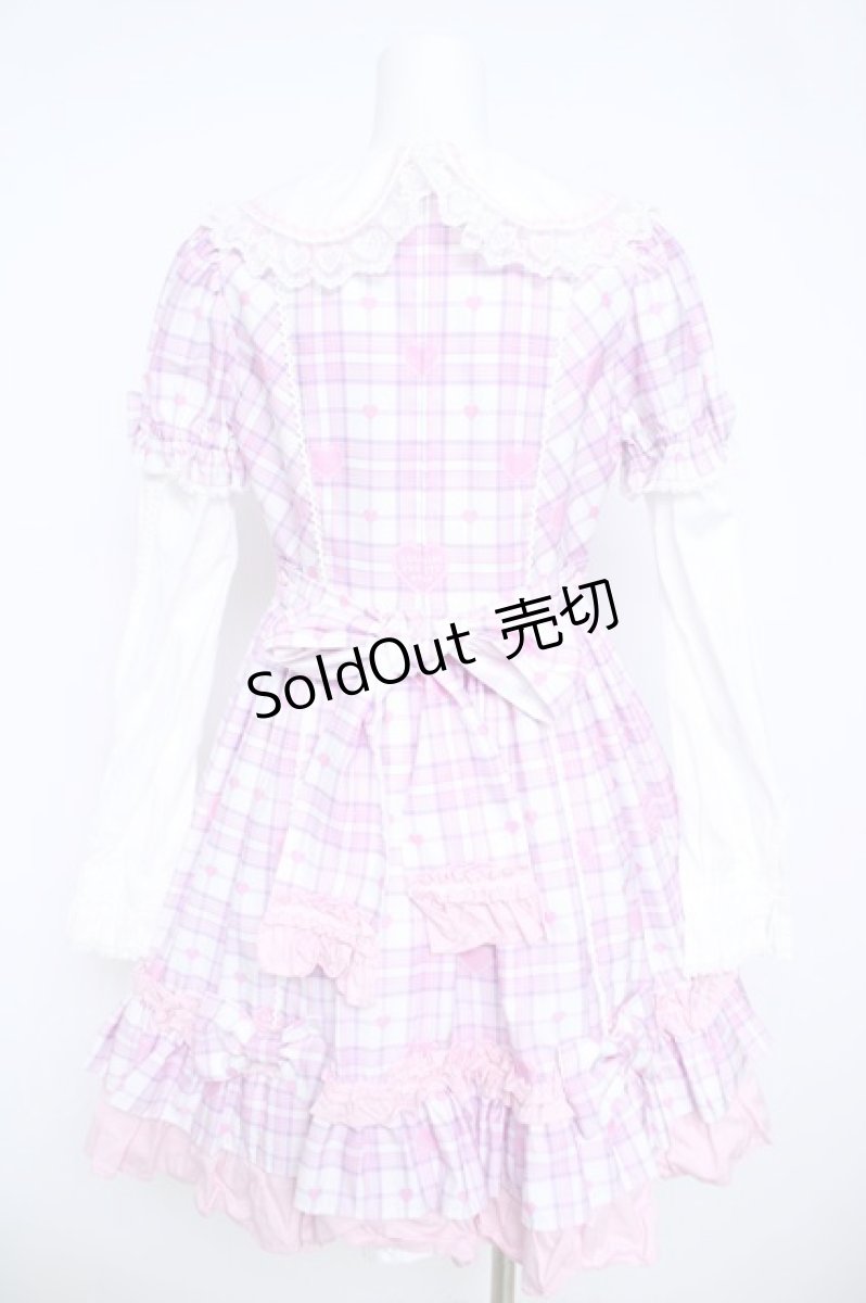画像2: Angelic Pretty / Sprinkle Heart Tartanワンピース  白 Y-26-06-03-142-AP-OP-SZ-ZS (2)