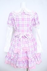 画像2: Angelic Pretty / Sprinkle Heart Tartanワンピース  白 Y-26-06-03-142-AP-OP-SZ-ZY (2)
