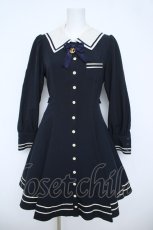画像1: Innocent World / イカリチャーム長袖ワンピース M ネイビー Y-26-06-03-143-IW-OP-SZ-ZY (1)