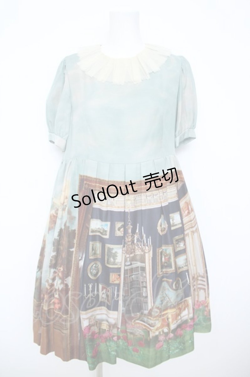 画像1: Jane Marple / English Manor Houseミニワンピース M ブルー Y-26-06-03-153-JM-OP-SZ-ZY (1)
