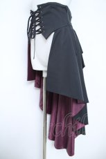 画像3: ATELIER BOZ / メンズヘクトルロングオーバースカート  ブラック/ボルドー Y-26-06-03-173-EL-SK-SZ-ZY (3)