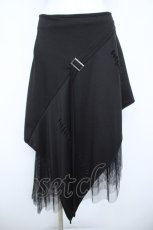 画像1: Drug Honey / ダメージ加工入り変形スカート  黒 Y-26-06-03-202-PU-SK-SZ-ZY (1)