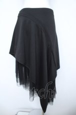 画像2: Drug Honey / ダメージ加工入り変形スカート  黒 Y-26-06-03-202-PU-SK-SZ-ZY (2)