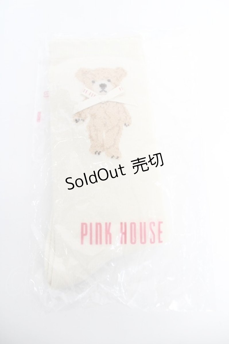 画像1: PINK HOUSE / テディベアソックス  生成り Y-26-06-05-008-LO-ZA-SZ-ZY (1)