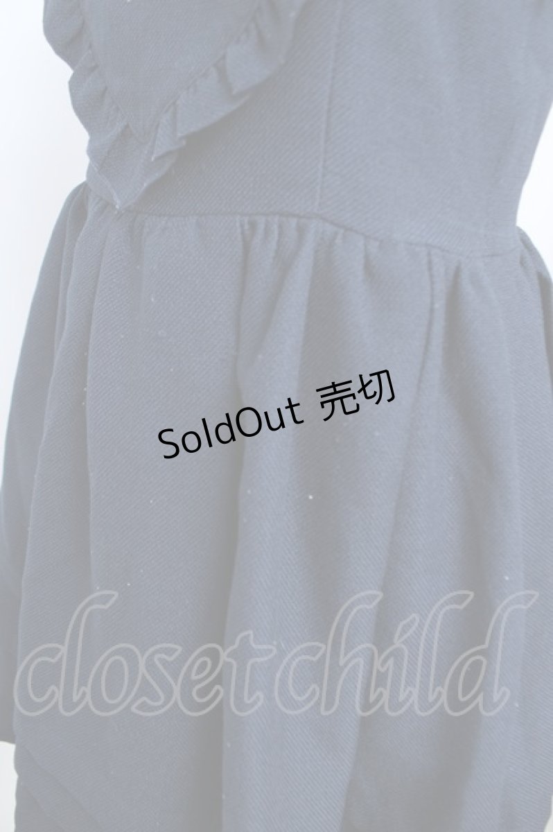 画像3: Ank Rouge / メッセージ刺繍ハアートフリルジャンスカ M 紺 Y-26-06-05-088-CA-OP-SZ-ZT068 (3)