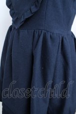 画像3: Ank Rouge / メッセージ刺繍ハアートフリルジャンスカ M 紺 Y-26-06-05-088-CA-OP-SZ-ZY (3)