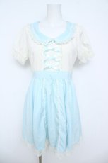 画像1: Dear My Love / 花レースワンピース M サックス Y-26-06-05-104-LO-OP-SZ-ZY (1)