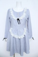 画像1: mon lily / レースデザインワンピース M サックス Y-26-06-05-106-LO-OP-SZ-ZY (1)