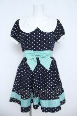 画像1: Ank Rouge / ドットワンピース M 紺 Y-26-06-05-107-CA-OP-SZ-ZY (1)
