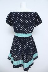 画像2: Ank Rouge / ドットワンピース M 紺 Y-26-06-05-107-CA-OP-SZ-ZY (2)