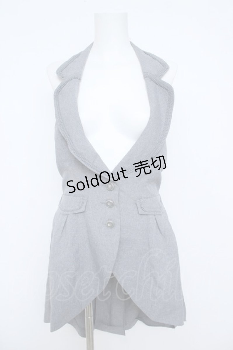画像1: axes femme POETIQUE / ホルターロングベスト M グレー Y-26-06-05-118-AX-TO-SZ-ZY (1)