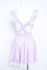 画像2: DearMyLove / フリルサス付きギャザースカート M ラベンダー Y-26-06-05-128-GO-SK-SZ-ZY (2)