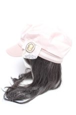 画像2: axes femme / カメオ付きサテンマリンキャス 57.5cm 淡ピンク Y-26-06-05-017-AX-AC-SZ-ZY (2)