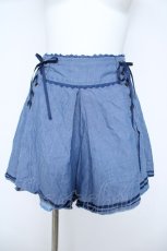 画像1: axes femme / サイド編み上げショートパンツ M サックス Y-26-06-05-151-AX-PA-SZ-ZY (1)