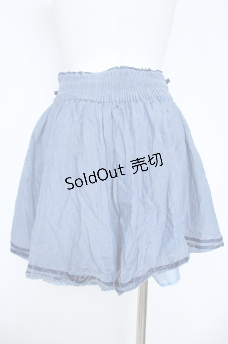 画像2: axes femme / サイド編み上げショートパンツ M サックス Y-26-06-05-151-AX-PA-SZ-ZS (2)