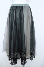 画像2: axes femme / チュール切替ミディスカート M グリーン Y-26-06-05-167-AX-SK-SZ-ZY (2)