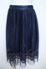 画像1: axes femme / お花チュール重ねスカート M 紺 Y-26-06-05-169-AX-SK-SZ-ZY (1)