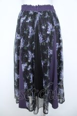 画像2: axes femme / 紫陽花プリントレーススカート F パープル Y-26-06-05-178-AX-SK-SZ-ZY (2)