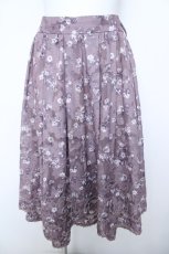 画像1: axes femme / 単色花柄フレアスカート M ピンク Y-26-06-05-180-AX-SK-SZ-ZY (1)