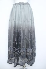 画像2: axes femme / グラデチュール刺繍スカート M グリーン Y-26-06-05-184-AX-SK-SZ-ZY (2)