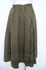 画像2: axes femme / レース切替ロングスカート M カーキ Y-26-06-05-185-AX-SK-SZ-ZY (2)