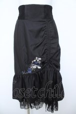 画像1: axes femme / 刺繍入りドロストスカート M 黒 Y-26-06-05-186-AX-SK-SZ-ZY (1)