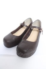 画像1: axes femme / パールバックルおでこパンプス M 茶 Y-26-06-05-025-AX-SK-SZ-ZY (1)