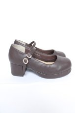 画像4: axes femme / パールバックルおでこパンプス M 茶 Y-26-06-05-025-AX-SK-SZ-ZY (4)